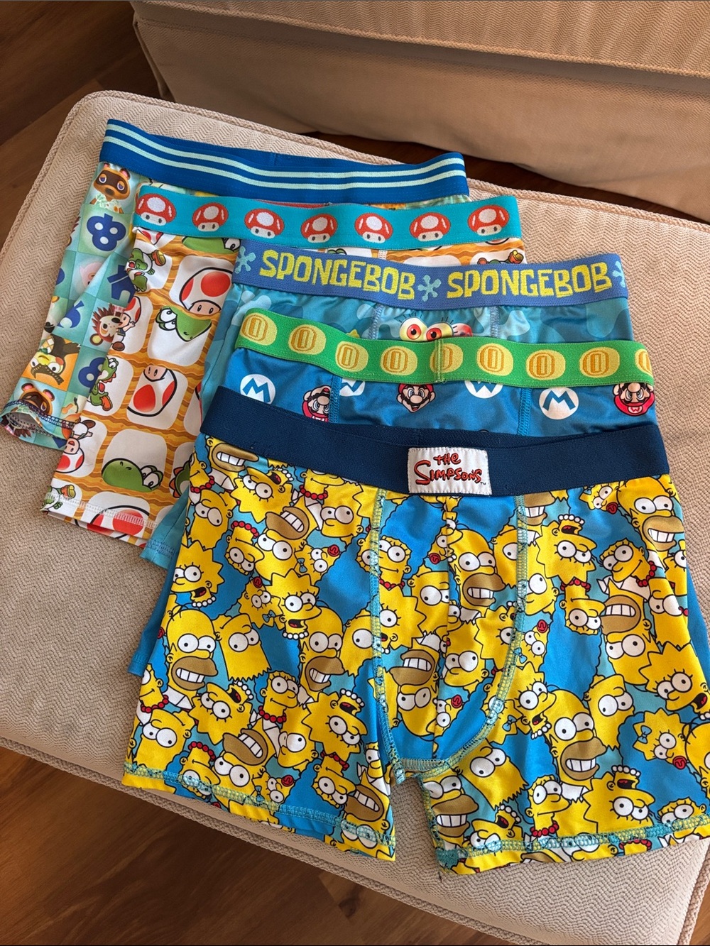5 prs Boys character underwear Sz 8 and 10